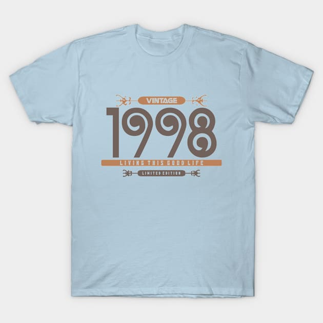 22nd Birthday T-Shirt - Vintage 1998 T-Shirt by Reshartinc